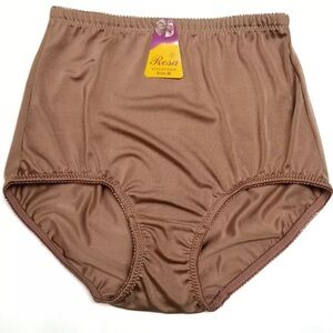 Lot of 5 Full Coverage High Waist Light Tummy Control Satin Girdle Panty